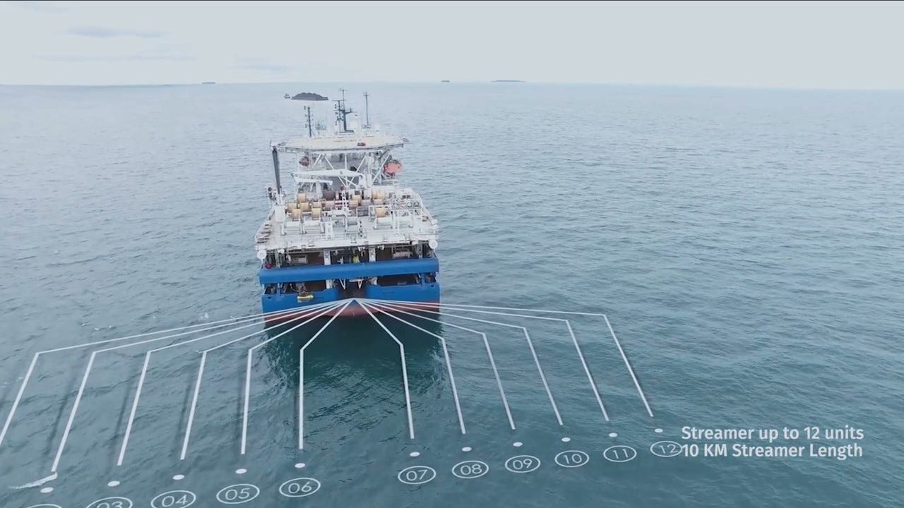 Kapal Survey Mengumpulkan Data Laut